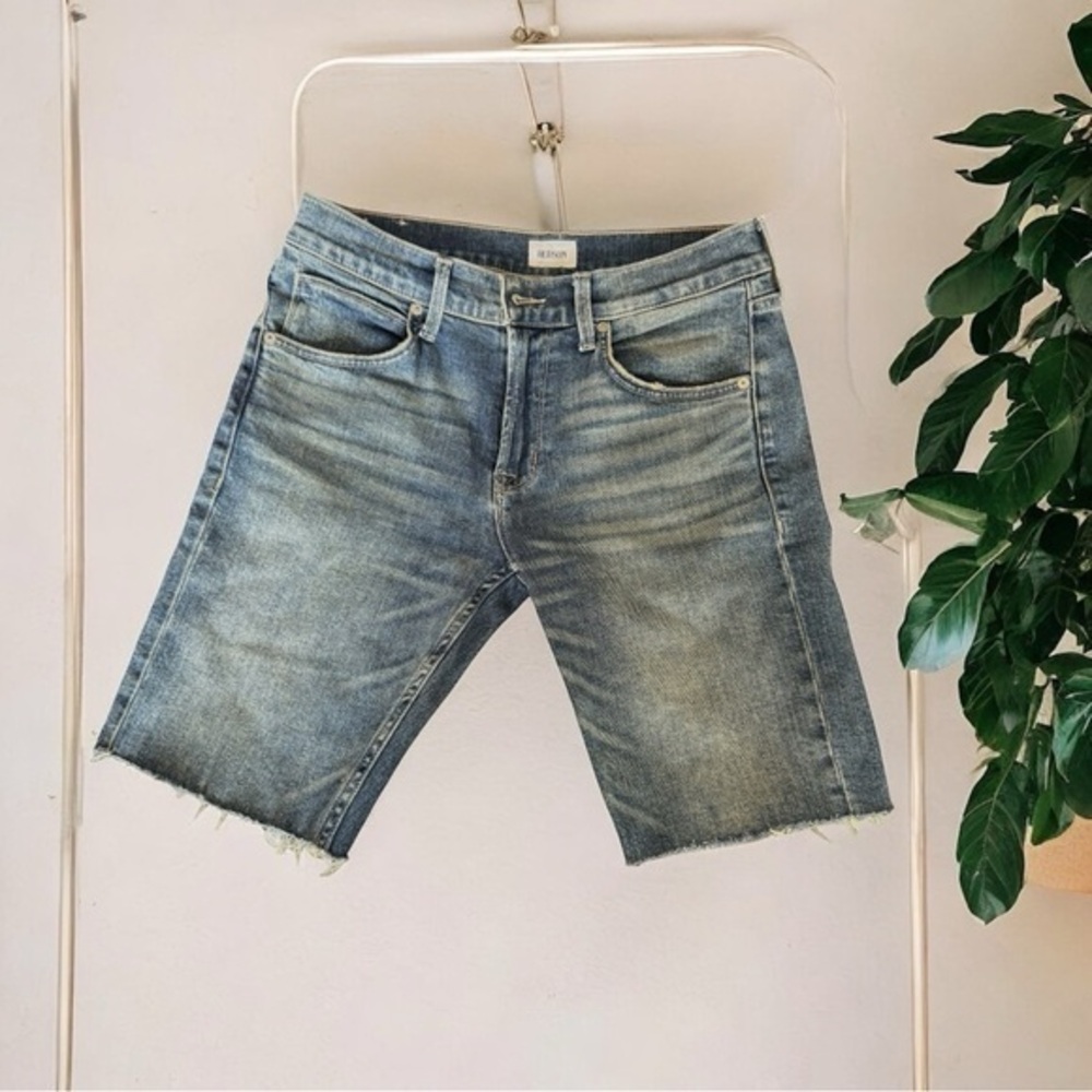 Hudson Jeans Blue Distressed Jean Shorts